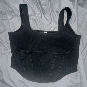 Vs pink xxl black corset top